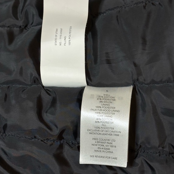 Free Country Women's Tan Cascade Canvas Sherpa Lined Hooded Parka Jacket Size L - Picture 6 of 7